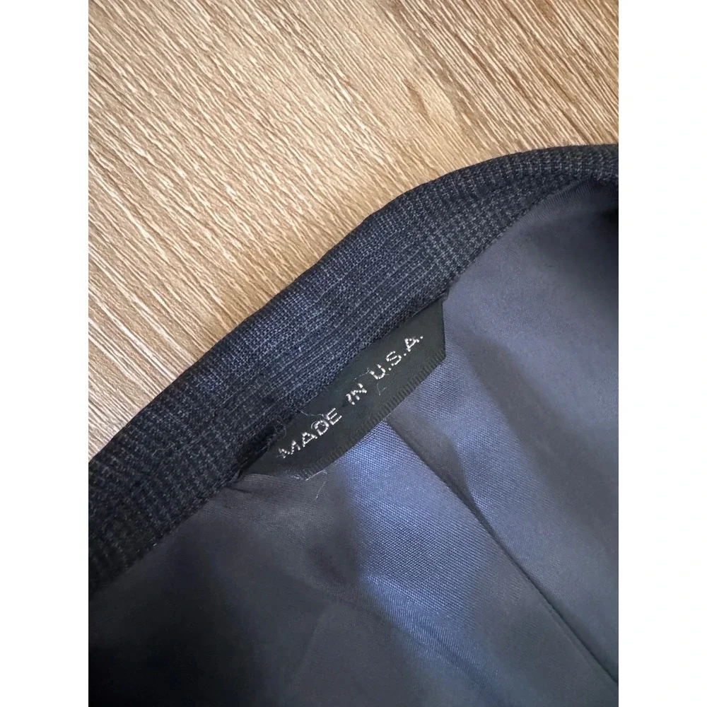Lanvin Paris Charcoal Vintage Mens Virgin Wool Blazer Sport Coat Size XL